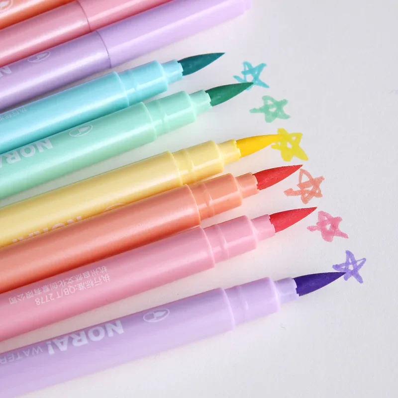 Pastel Highlighter Set Double Ended - Stylos surligneurs à brosse pour document