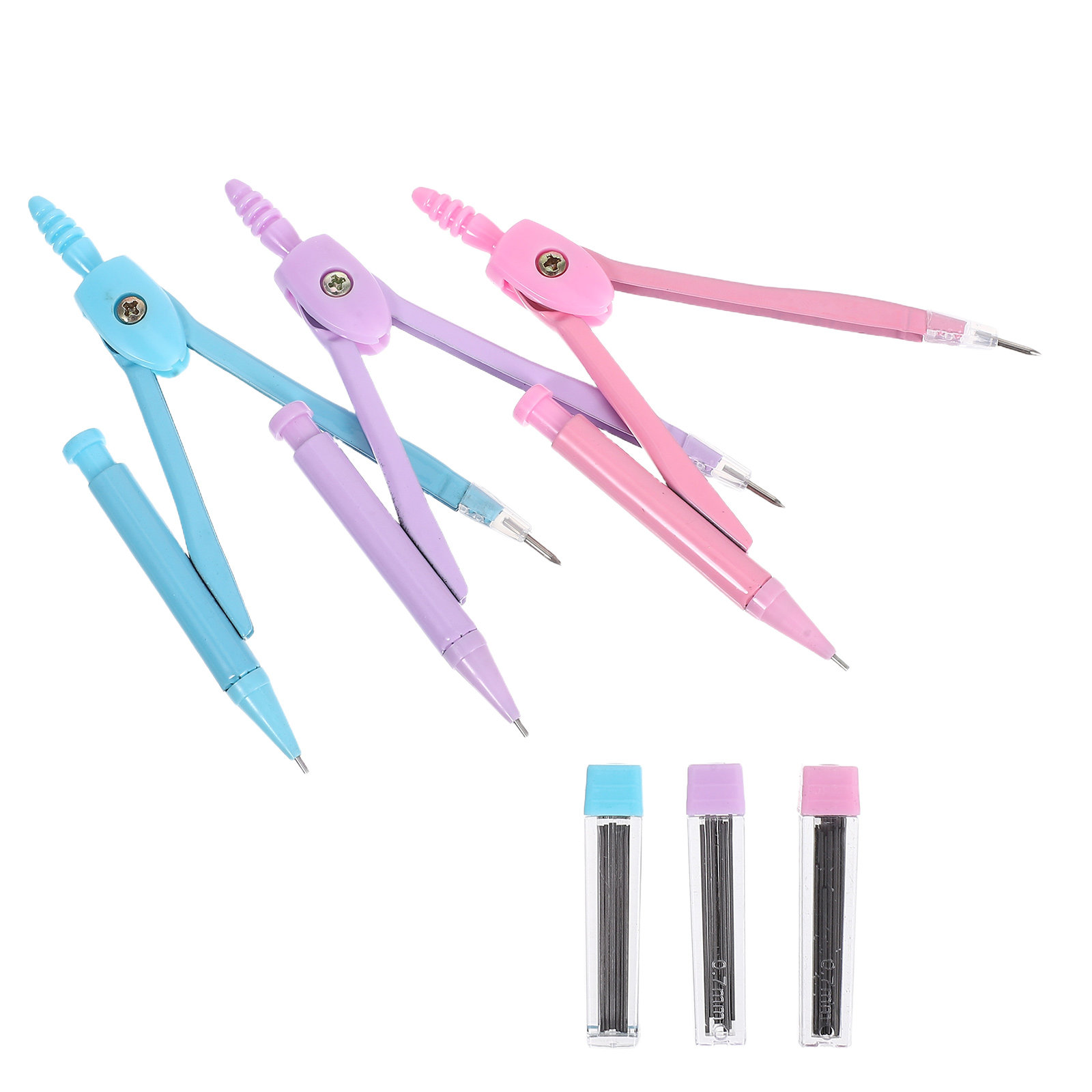 Math Geometry Set With Compass - Ensemble de compas en acier inoxydable,