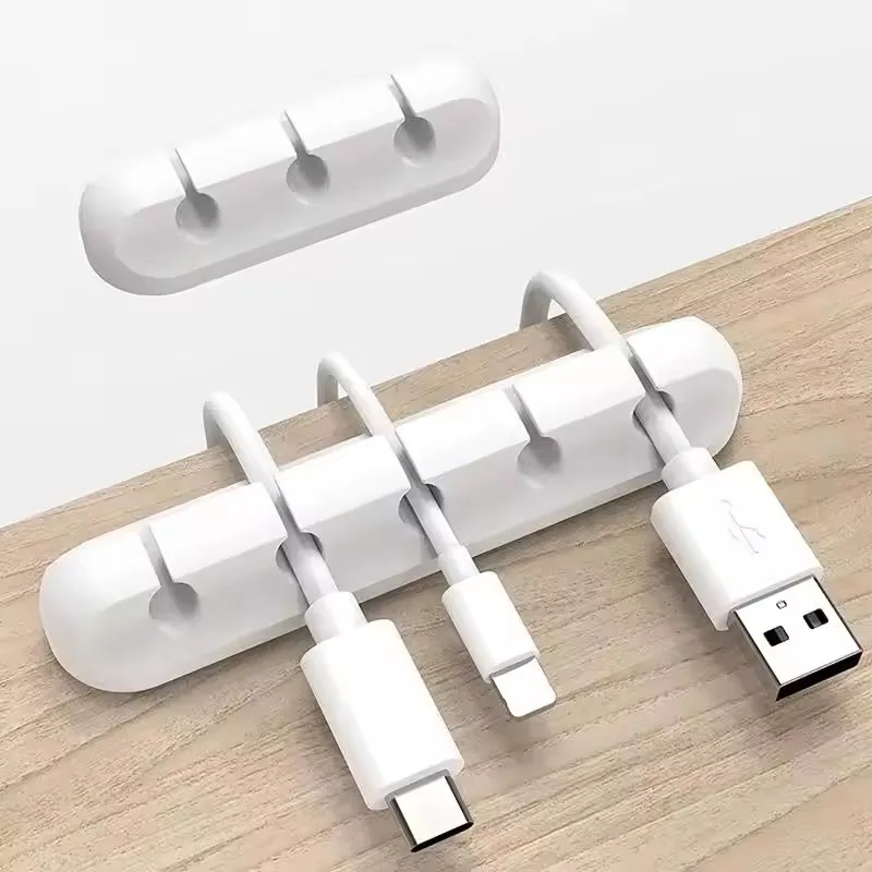 Desk Accessories - Organisateur de câbles USB en silicone,